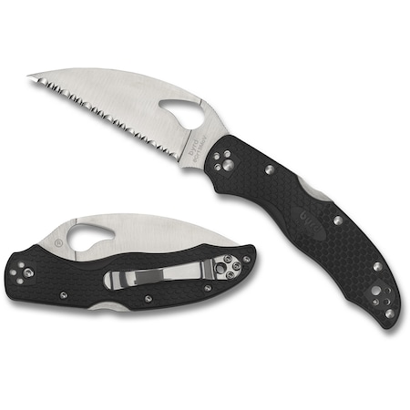 Spyderco 2023 Spyderco Reveal 9, Harrier 2 Wharncliffe, Serrated Edge SPY-BY01SBKWC2
